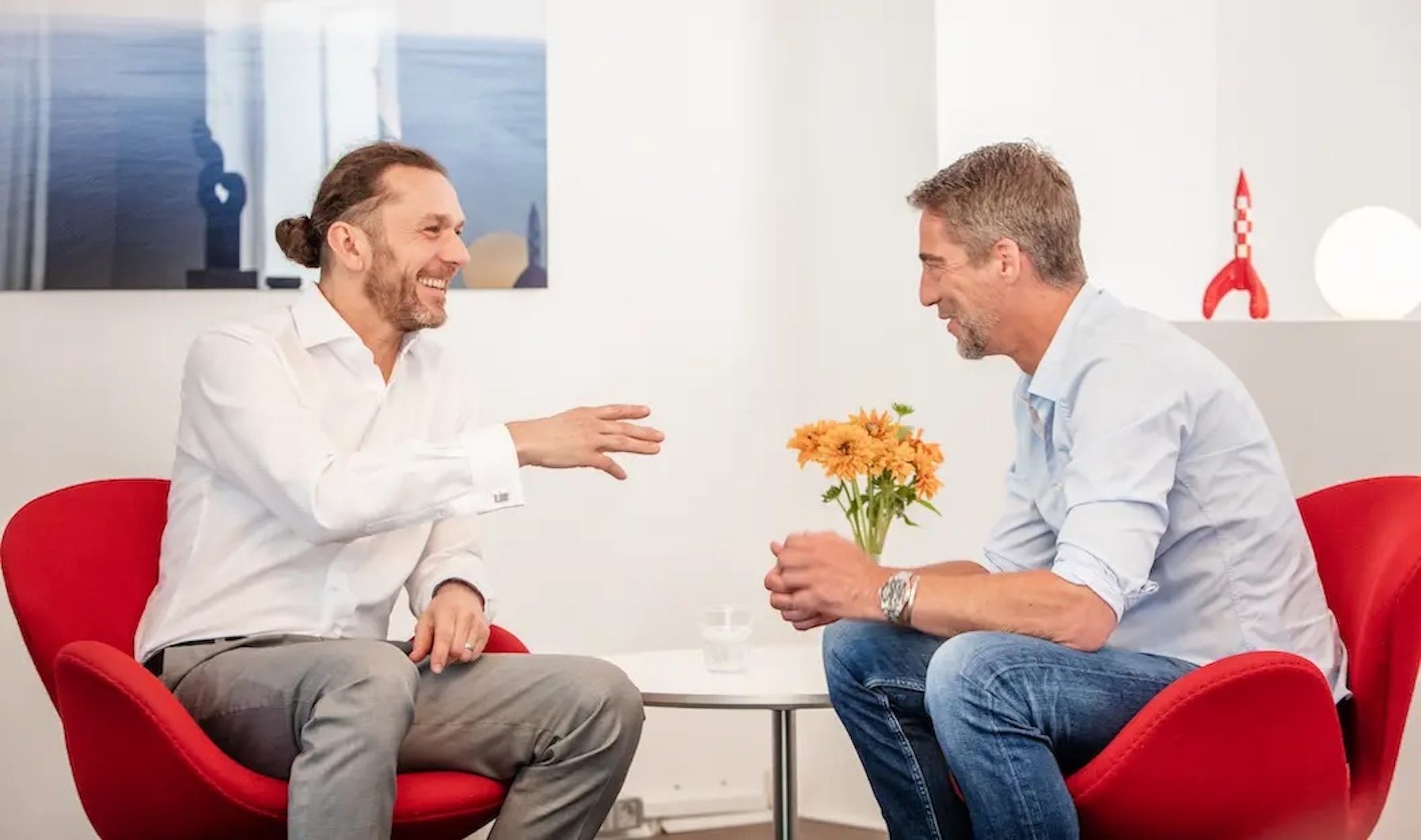 Oliver Wüntsch im Business Coaching mit einer Führungskraft in Düsseldorf